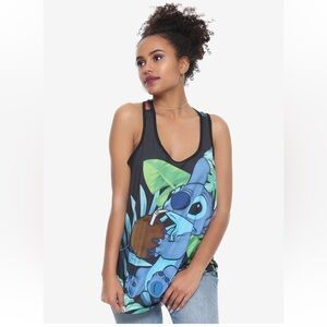 Disney Lilo & Stitch Coconut Chiffon Back Tank Top